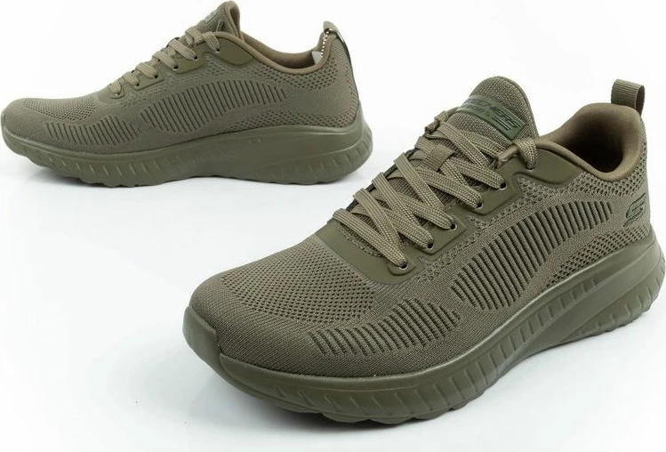 Atlete meshkujsh Skechers Bobs Squad Chaos, light olive