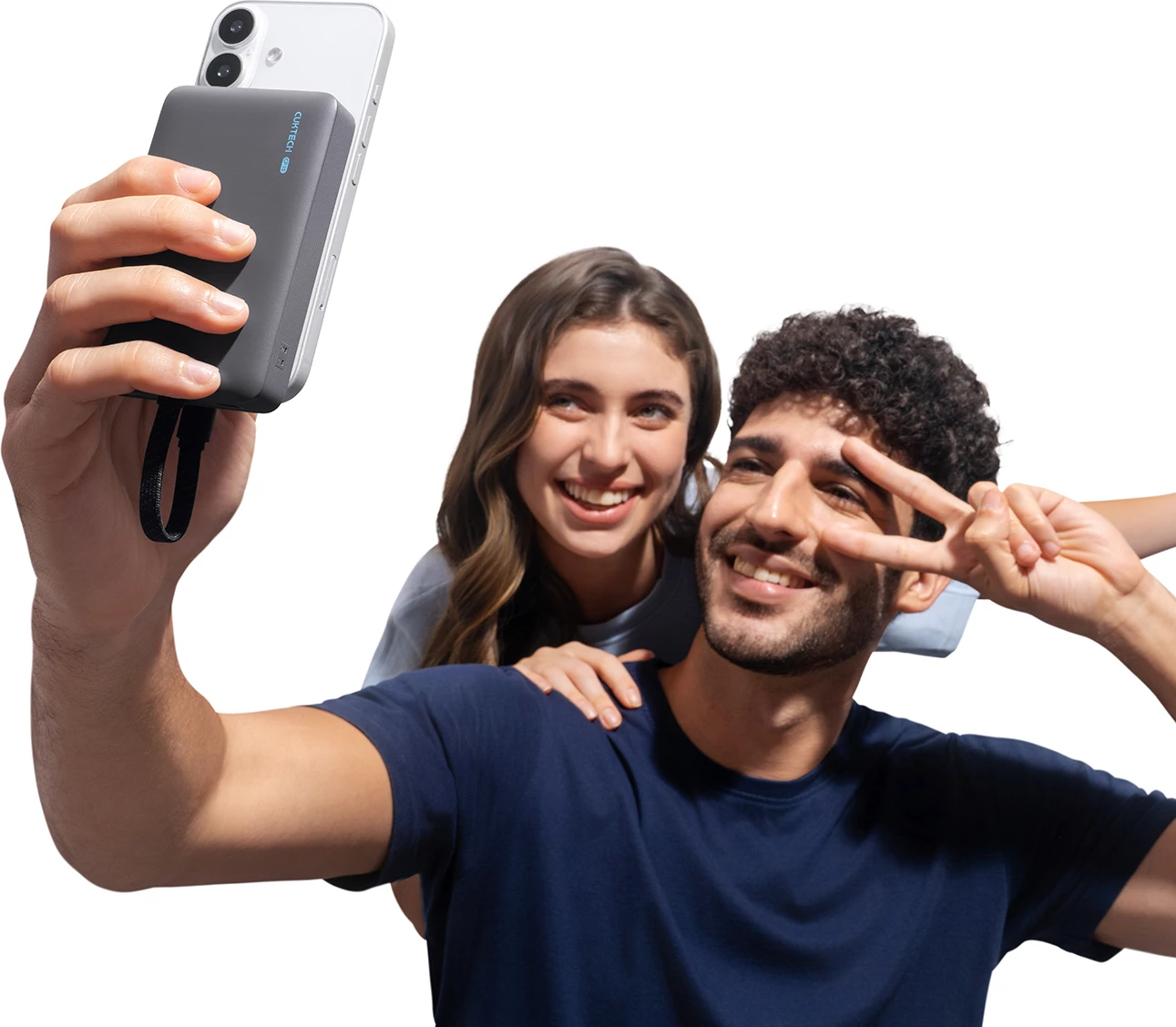 Power bank Cuktech CP132ML 10000mAh MagSafe kompatibil 22.5W USB-C me kabllo të integrume 7.5W wireless, e zezë