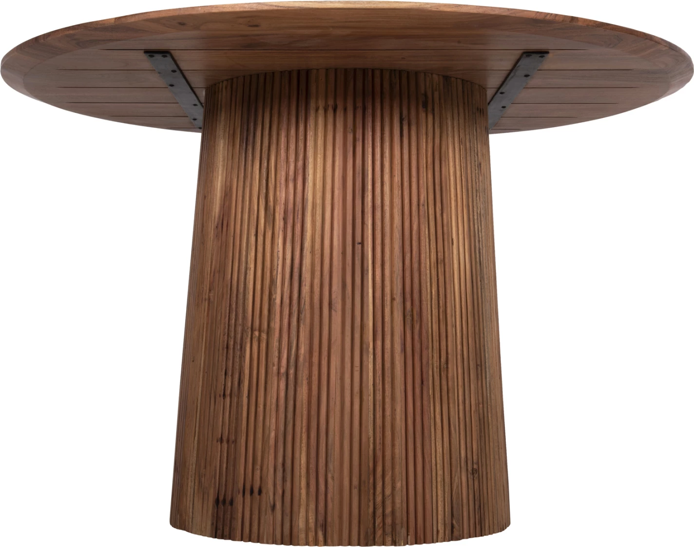 Tavolinë rrumbullake ngrënieje GROOT, dru akacie natyrale, D120x79cm