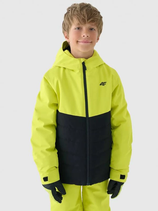 Jakne skijimi për fëmijë 4F, e zezë