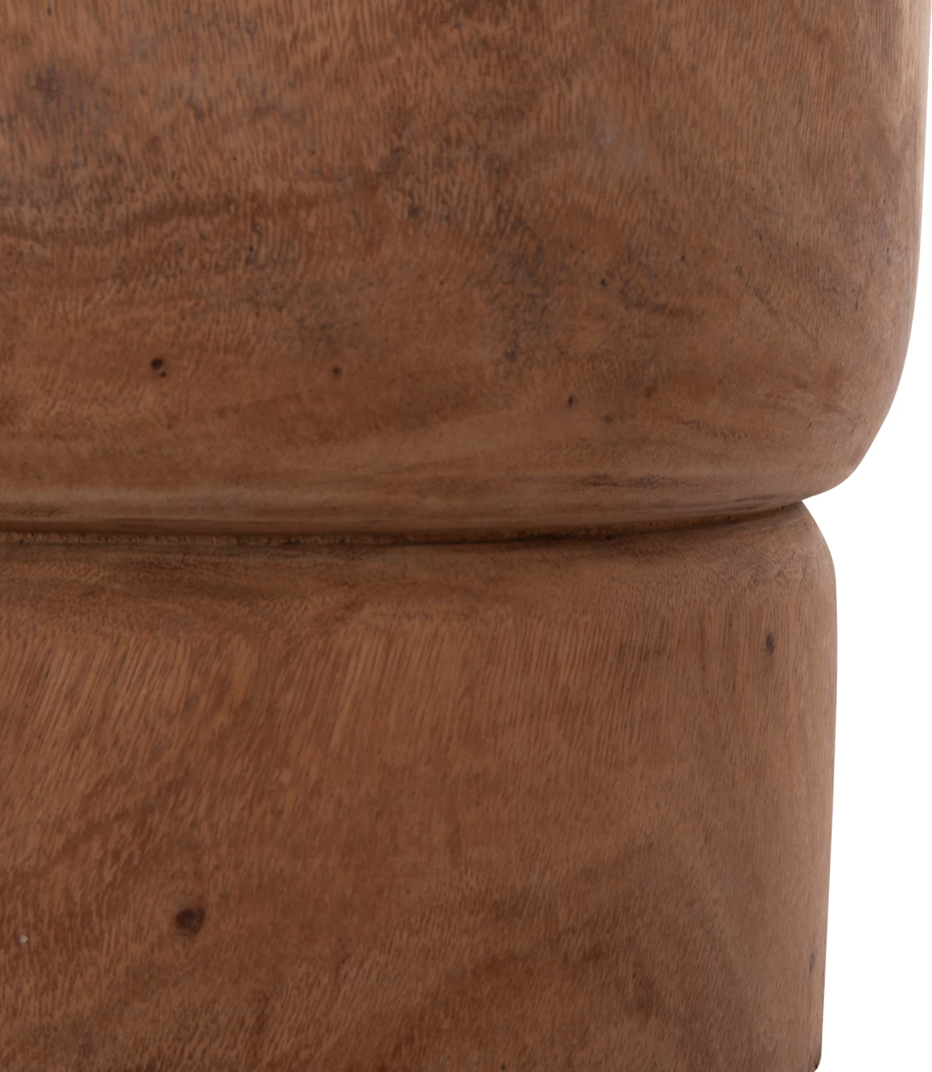 Tavolinë anësore ose stol cilindrik FEBRY, dru suar natyral, Φ40x46cm