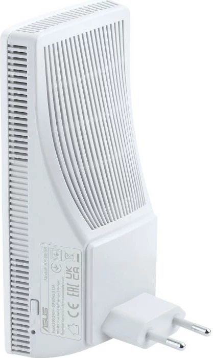 Zgjerues rreze WiFi, Asus RP-BE58 BE3600 (90IG09J0-MO0C00), WiFi 7, dual-band, deri 4 Gbps, i bardhë