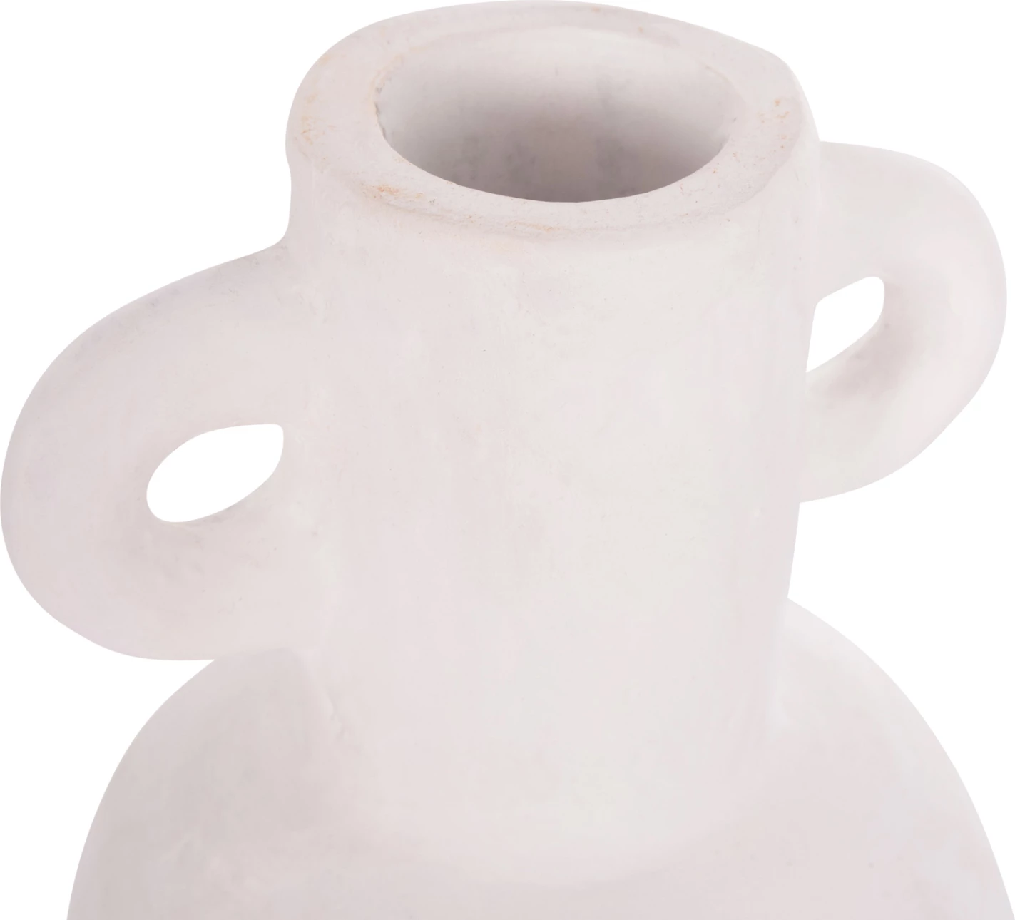 Vazo dekorative CLAYVON, terrakotë, ngjyrë e bardhë, FH4406, 14x20cm