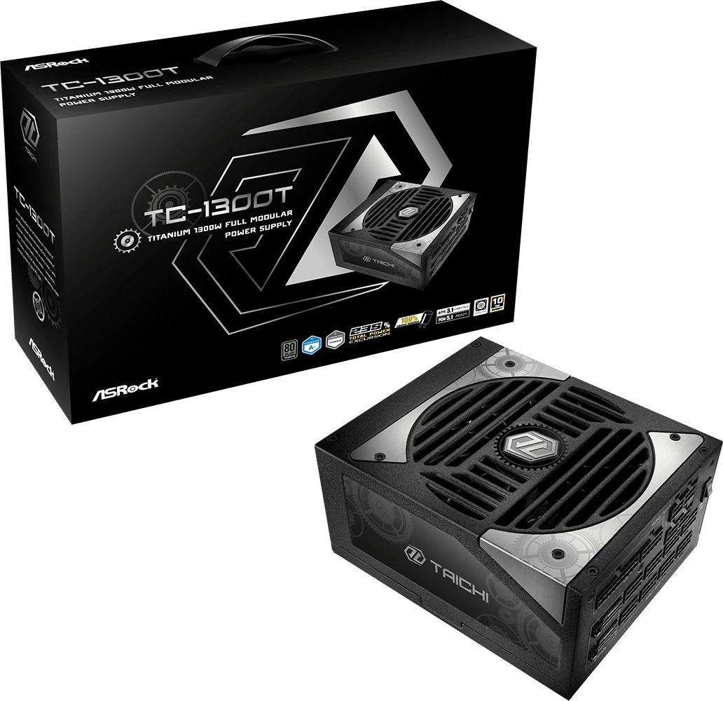 Furnizues energjie PC, ASRock TAICHI TC-1300T, 1300W, 80 PLUS Titanium, modular, ATX12V v3.1, PCIe Gen 5.1