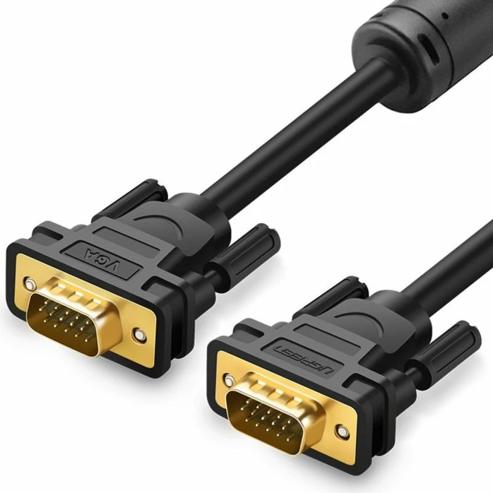 Kabllo VGA UGREEN 11646 2m Full HD 1080p me bërthamë ferrite, e zezë