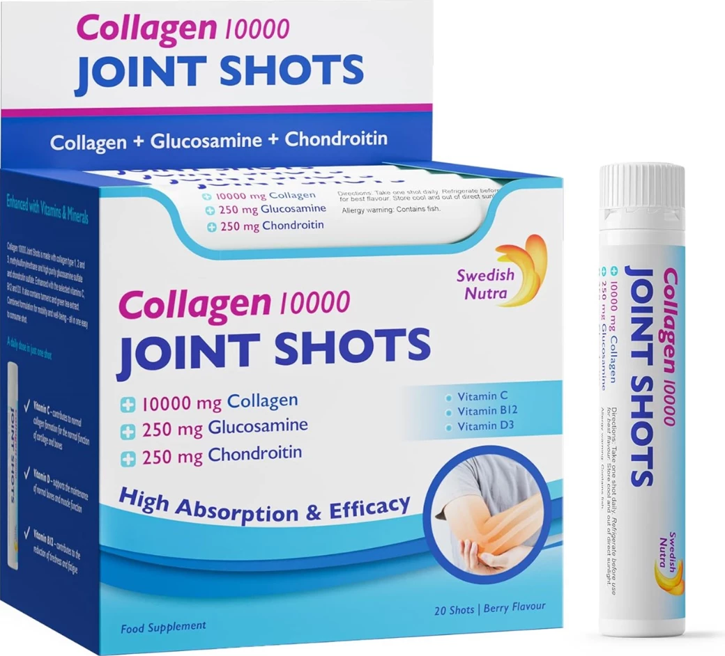 Suplement për artikulacionet Swedish Nutra Joint Support MAX Shots, 20 copë