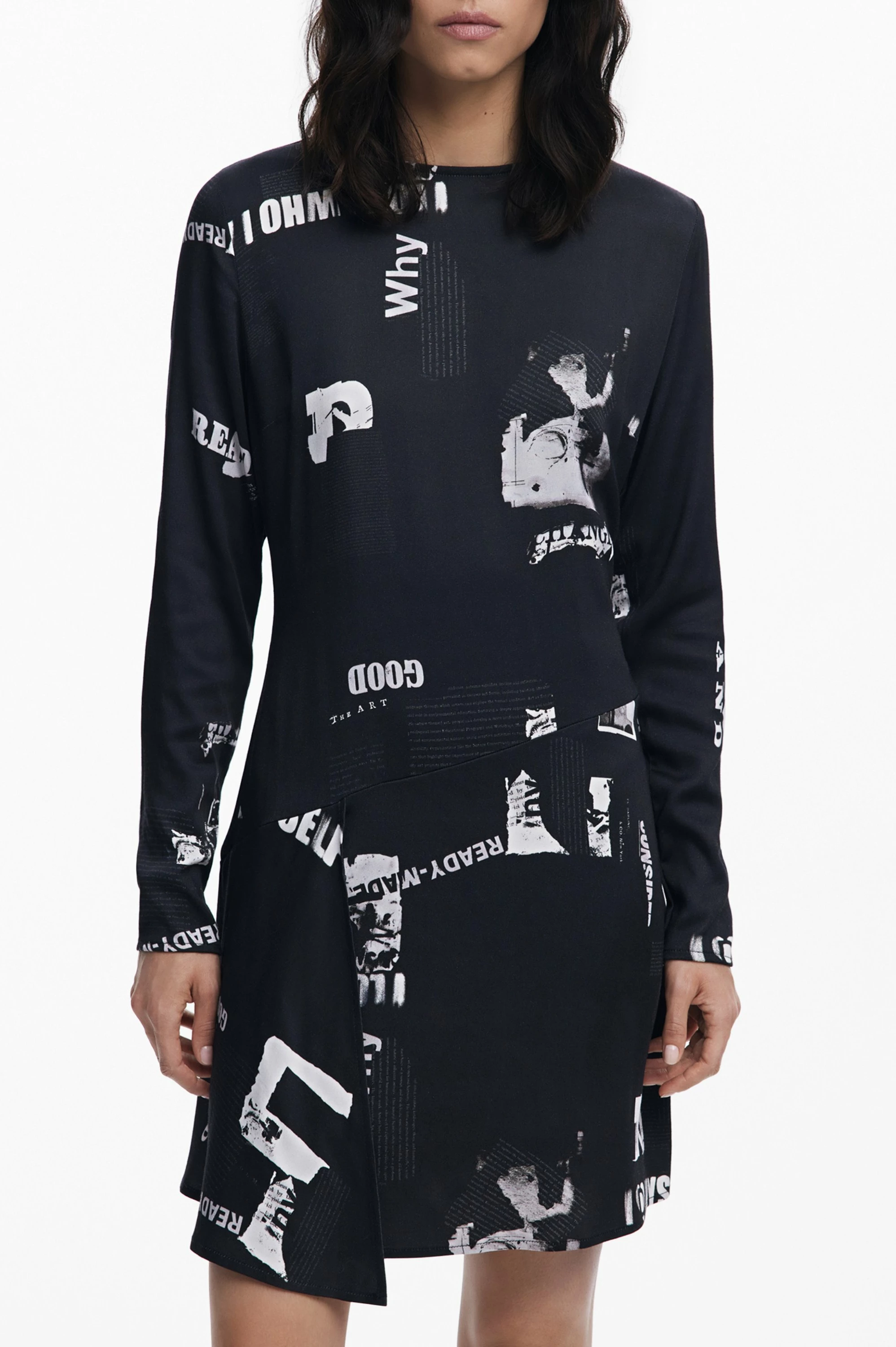 Fustan për femra DESIGUAL, i shkurtë, i zi