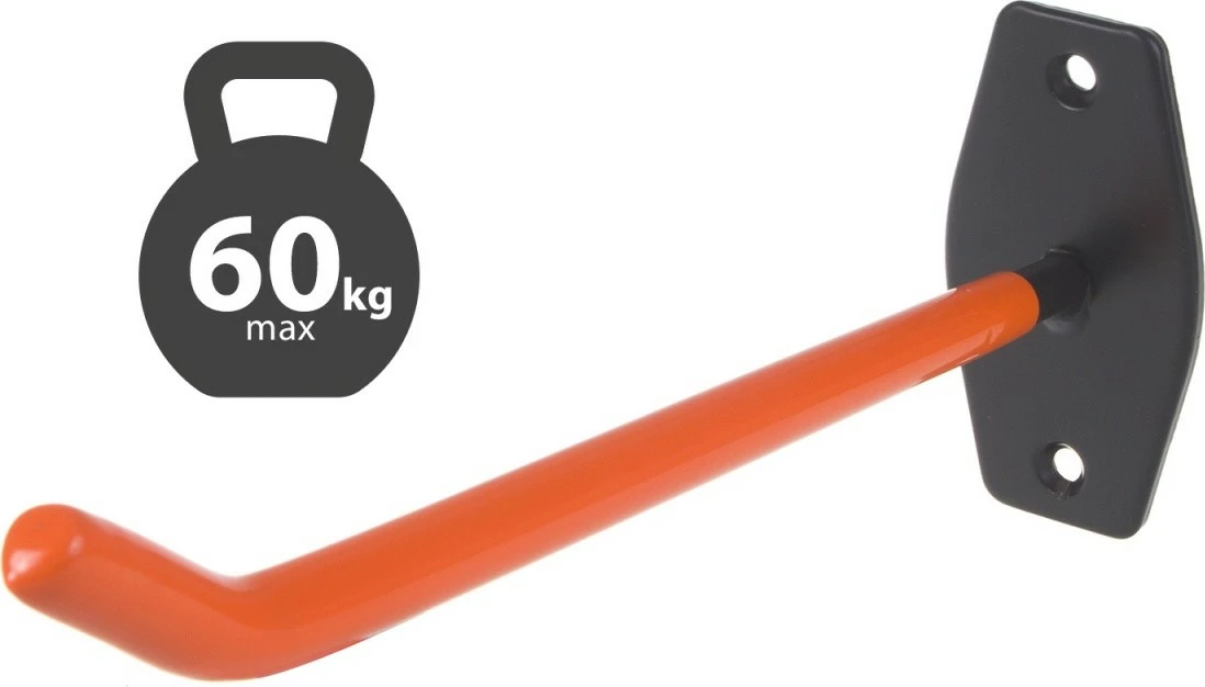 Komplet 4 mbajtëse muri Maclean MC-437, 27 cm, 60 kg, zezë/portokalli