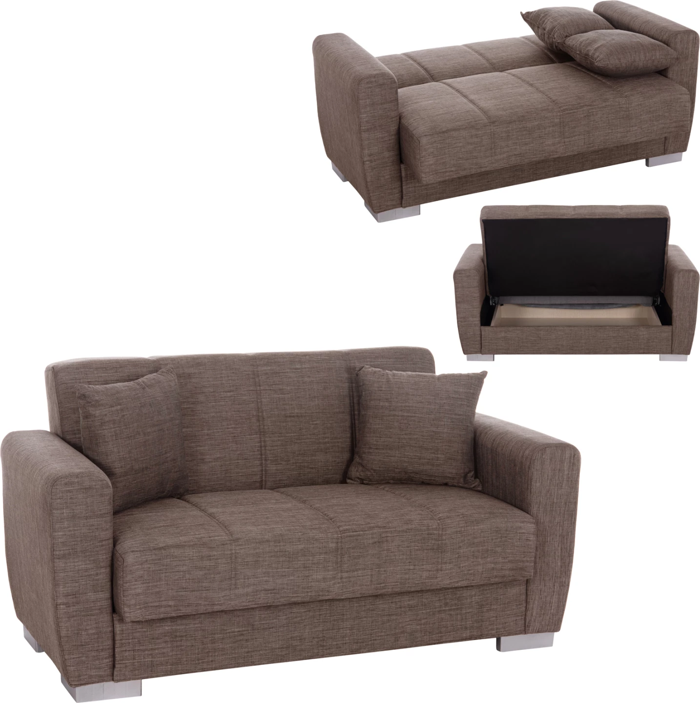 Divan shtrat FH3241.02, 150x84x88cm, bezhë, 2 vendesh