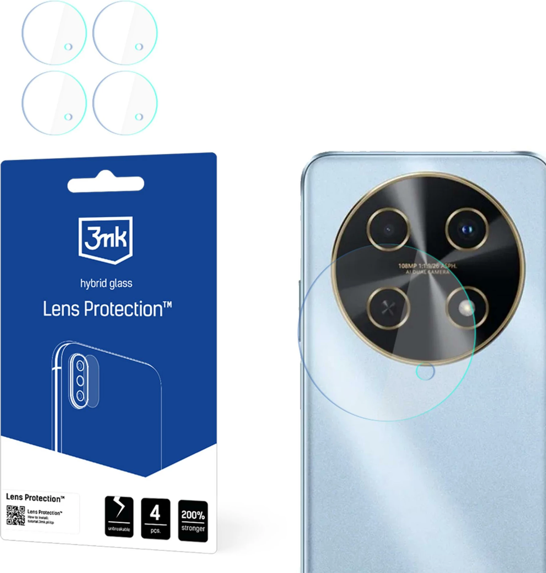 Mbrojtës xhami për kamerë 3mk Protection për Huawei Nova 13i, Transparent