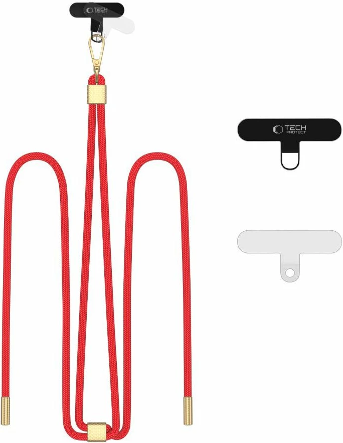 Rrip crossbody për celular Tech-Protect C2S Rope, i kuq