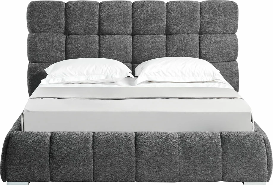 Krevat Puffy për dyshek 160x200cm, ngjyrë gri, 228x188x120