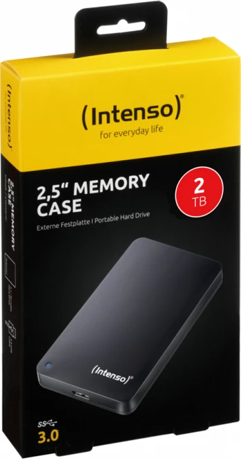 Hard disk i jashtëm INTENSO Memory Case 2TB 2.5" USB 3.0, e zezë