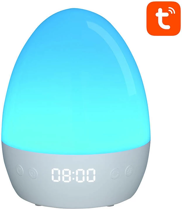 Llambë nate smart Gosund LB2S, RGBW 16 milionë ngjyra, Wi-Fi, me orë, Bardhë