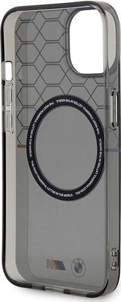 Mbështjellës BMW Pattern MagSafe për iPhone 14 Plus, Gri