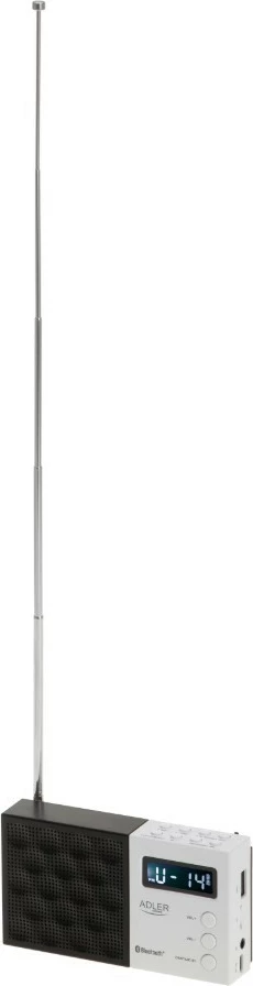 Radio digjitale Adler AD1908 me Bluetooth, USB/SD, e zezë/bardhë