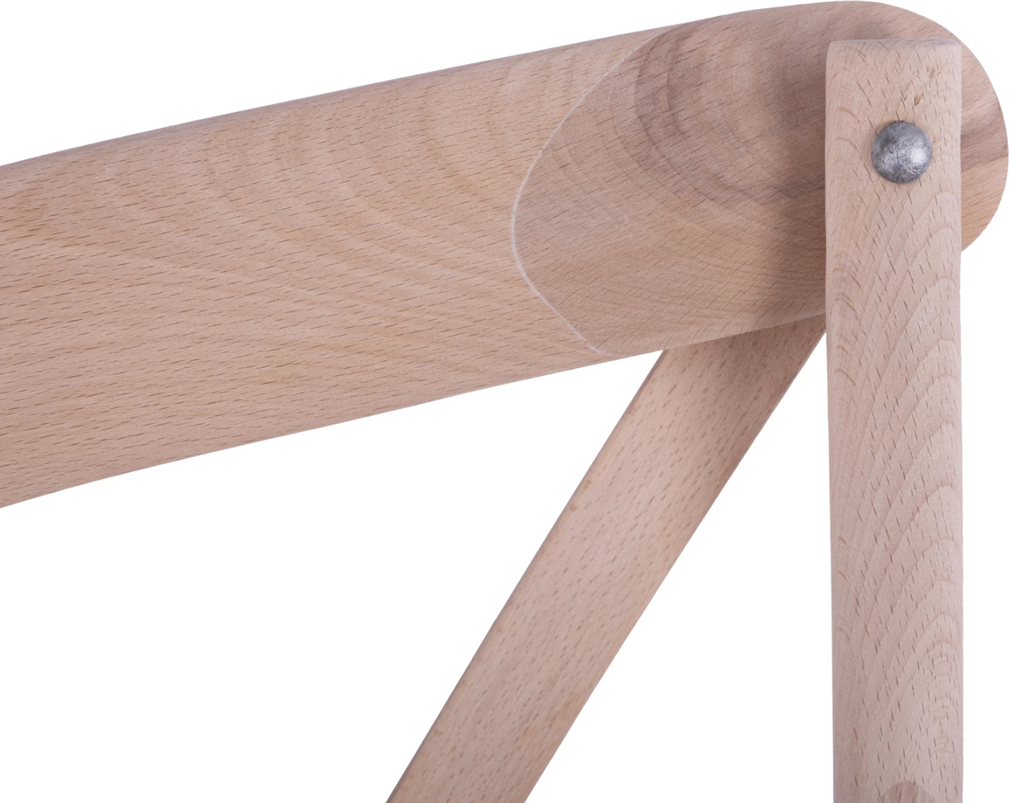 Karrige Owen prej druri, e grumbullueshme, prej druri ahu, e papërpunuar, me shpinë të kryqëzuar, FH8575.20, 45x55,5x90 cm