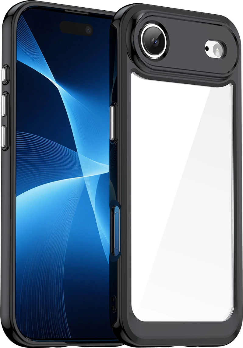 Mbështjellës Hurtel Outer Space për iPhone 17 Air, MagSafe, i zi transparent