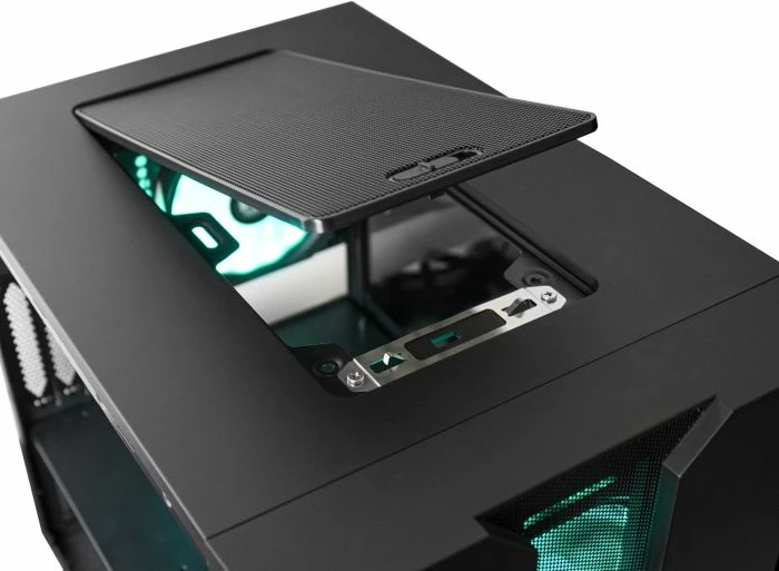 Kasë CHIEFTEC Chieftronic M2 GM-02B-OP mATX/mini-ITX, tempered glass, A-RGB, USB 3.0, e zezë