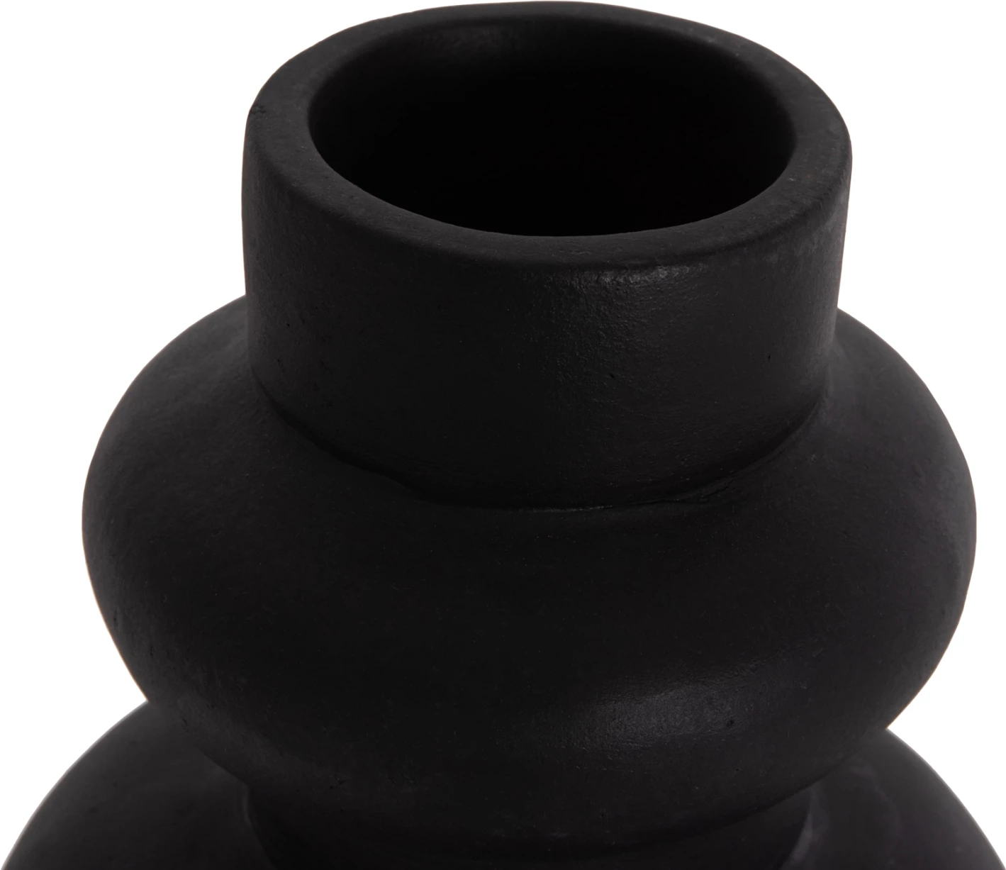 Vazo dekorative tavoline LEMA, terrakotë e zezë, FH4664.01M, 22x29cm