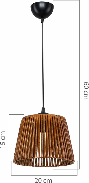 Dritë tavani PWL-1116 Ε27 kafe D20x15cm