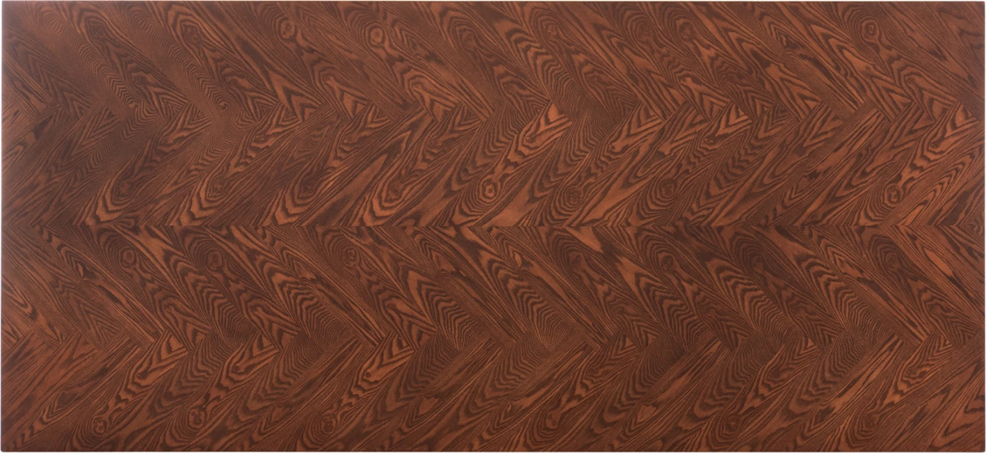 Tavolinë ngrënieje RIMER, MDF me furnir druri frashëri, ngjyrë arre, 220x100x75H cm