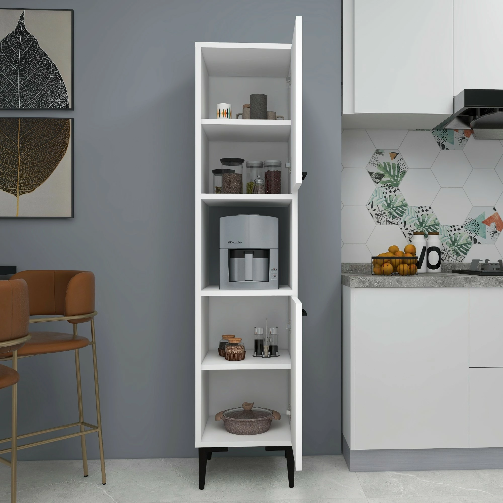 Dollap shumëpërdorimësh Hanah Home, Daminol, i bardhë