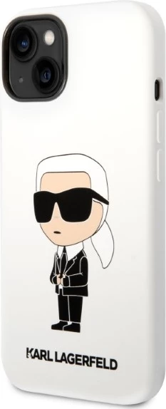 Mbështjellës Karl Lagerfeld Silicone Ikonik për iPhone 14 Plus 6.7", Bardhë