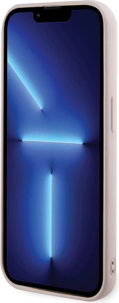 Mbështjellës Karl Lagerfeld 3D Rubber Glitter Logo për iPhone 15 Pro, rozë