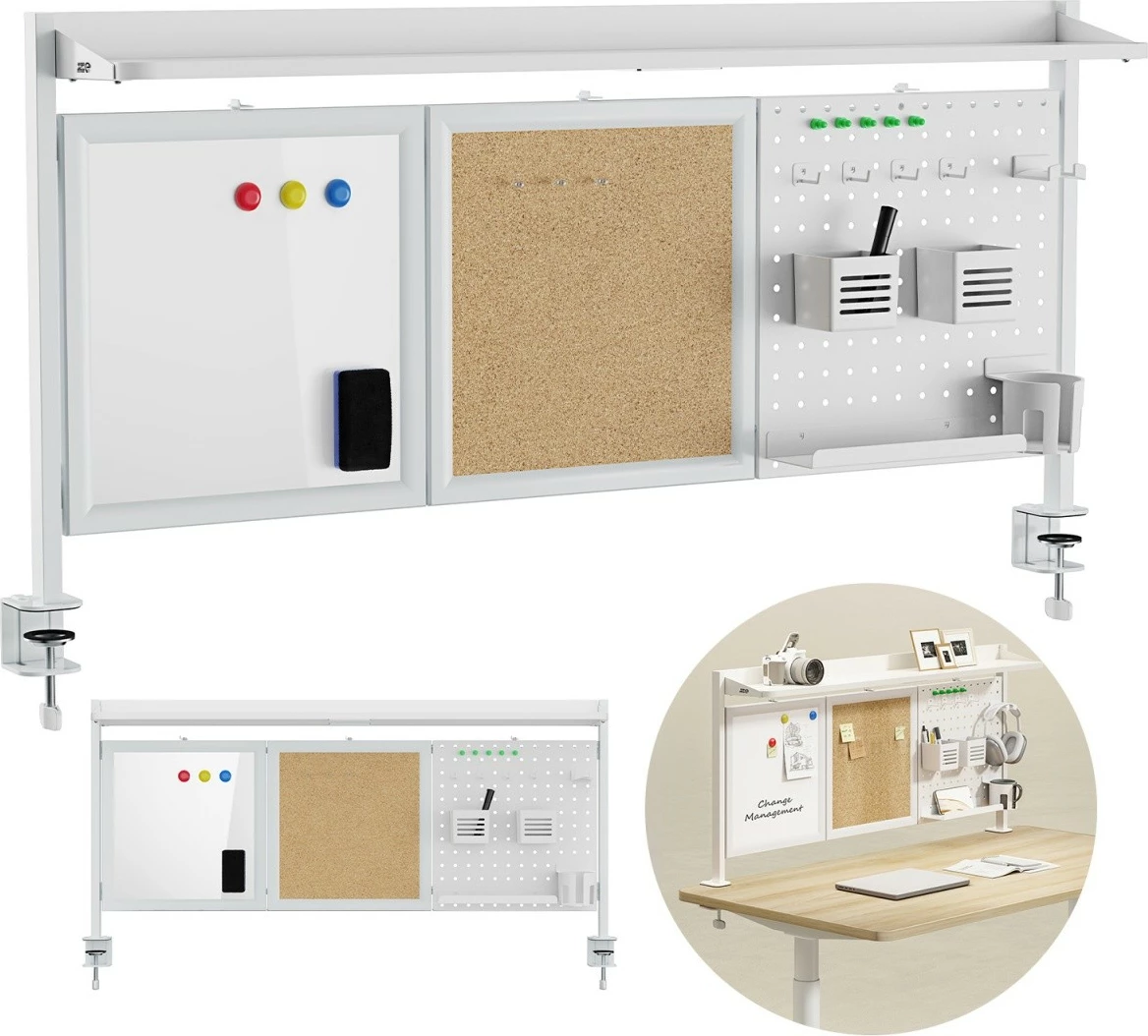 Ndarës tavoline Ergo Office ER-300W, i bardhë, me aksesorë organizues