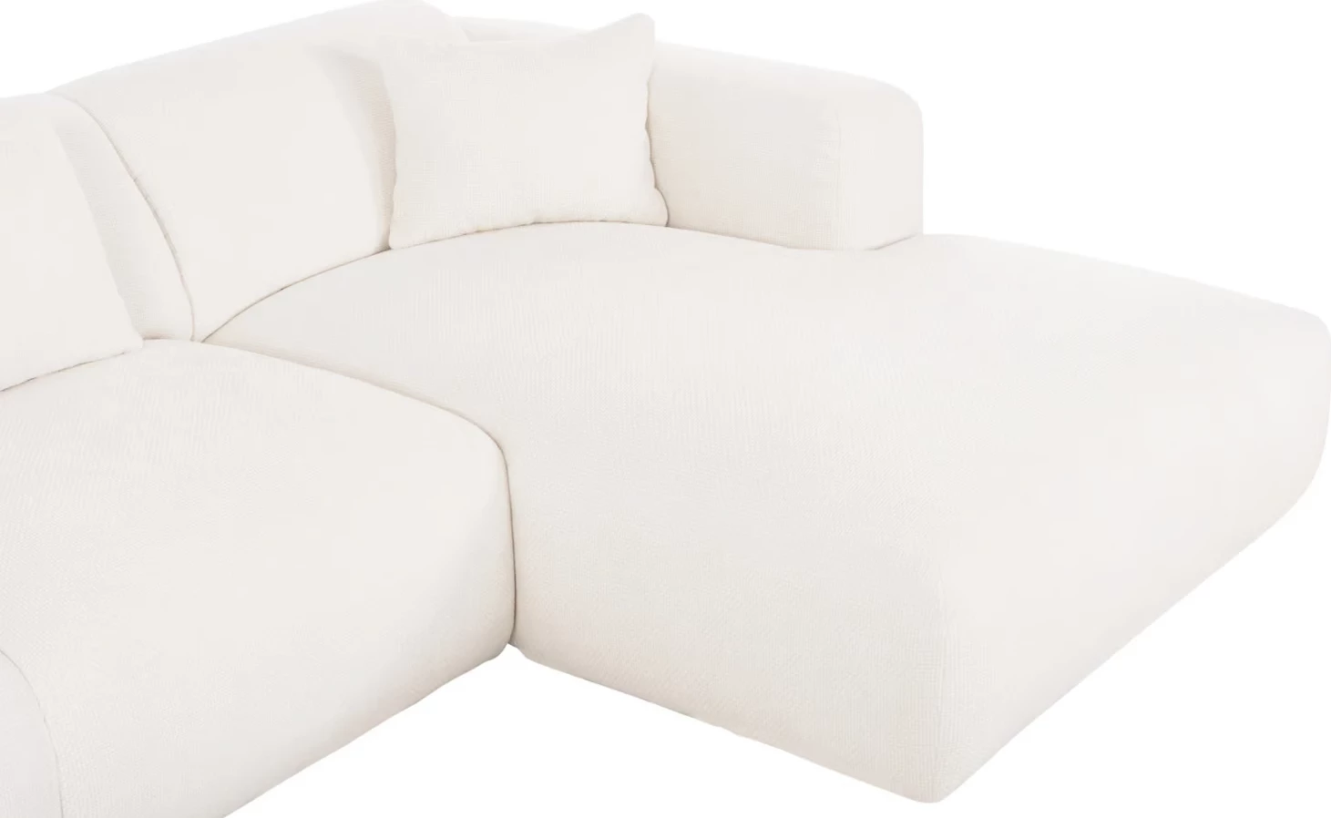 Divan këndor BRICKEN, FH3275.02R, pëlhurë e bardhë, 110-282x98-160x72H cm