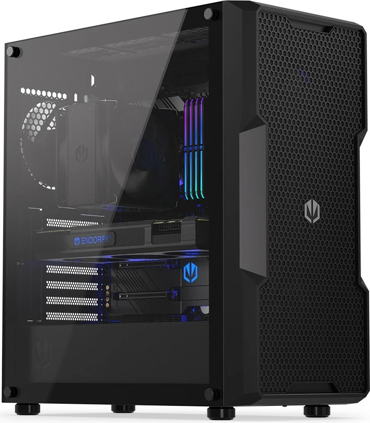 Kasë Endorfy Regnum 400 Air, Midi Tower, Tempered Glass, E zezë