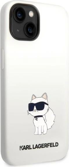 Mbështjellës Karl Lagerfeld Silicone Ikonik Choupette MagSafe për iPhone 14 Plus 6.7", Bardhë