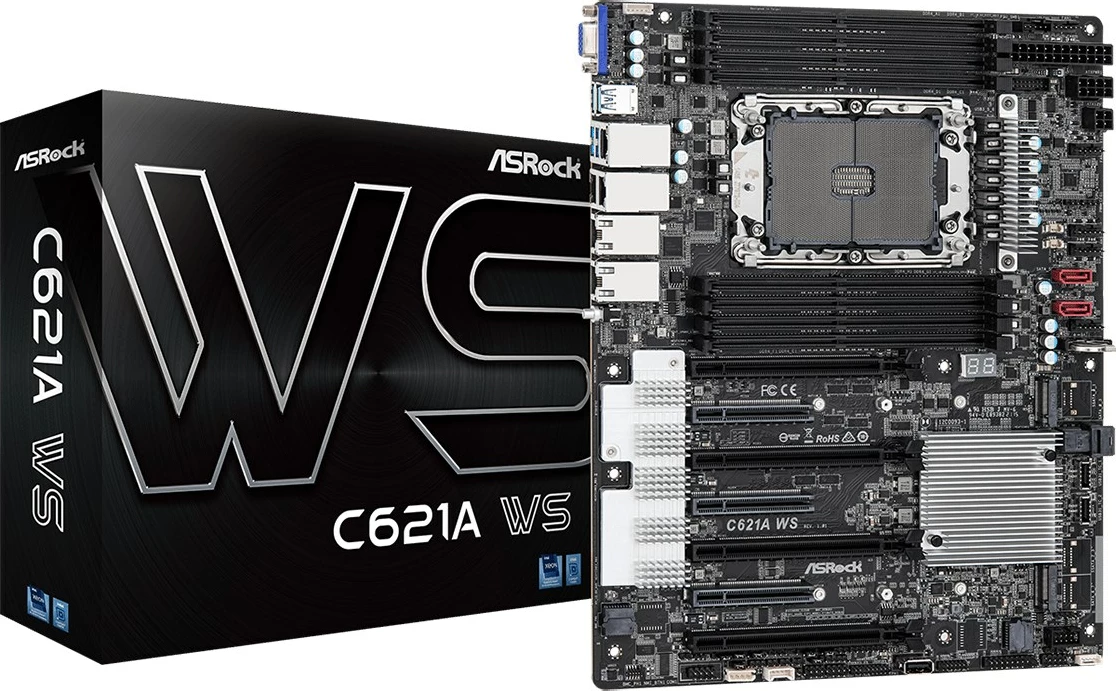 Pllakë amë Asrock, C621A WS 