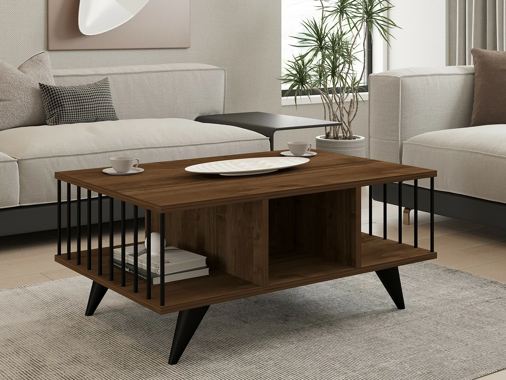 Tavolinë kafeje Hanah Home, Bert, ngjyrë arre