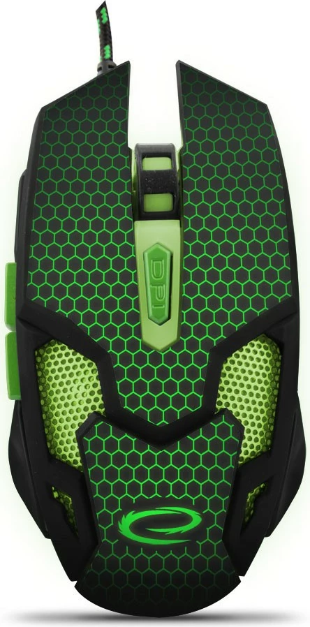 Maus gaming Esperanza COBRA EGM207G me tela, 6 butona, USB, i zi/gjelbër