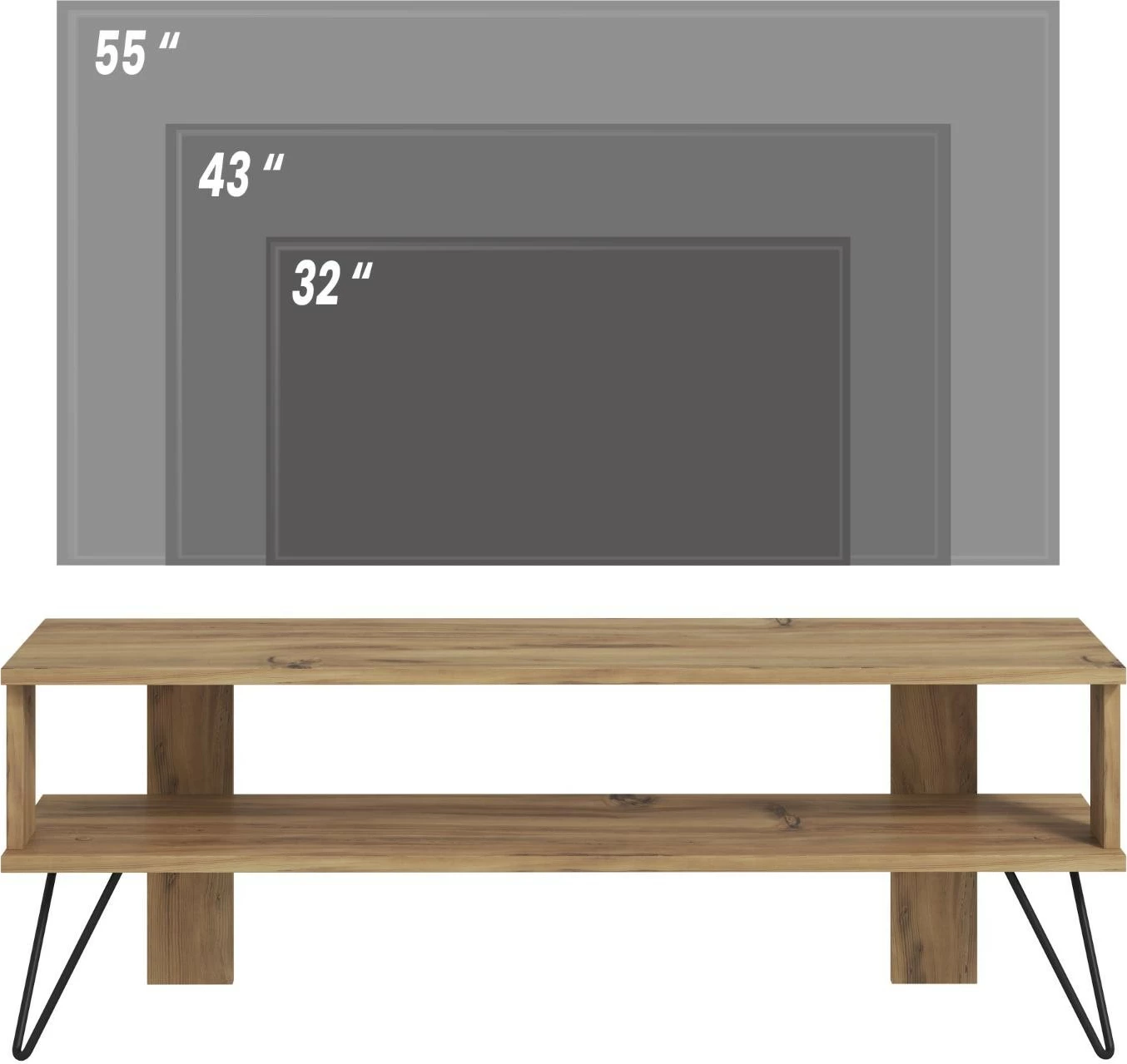 Komodë TV, ngjyrë lisi, Skye Decor, Duama