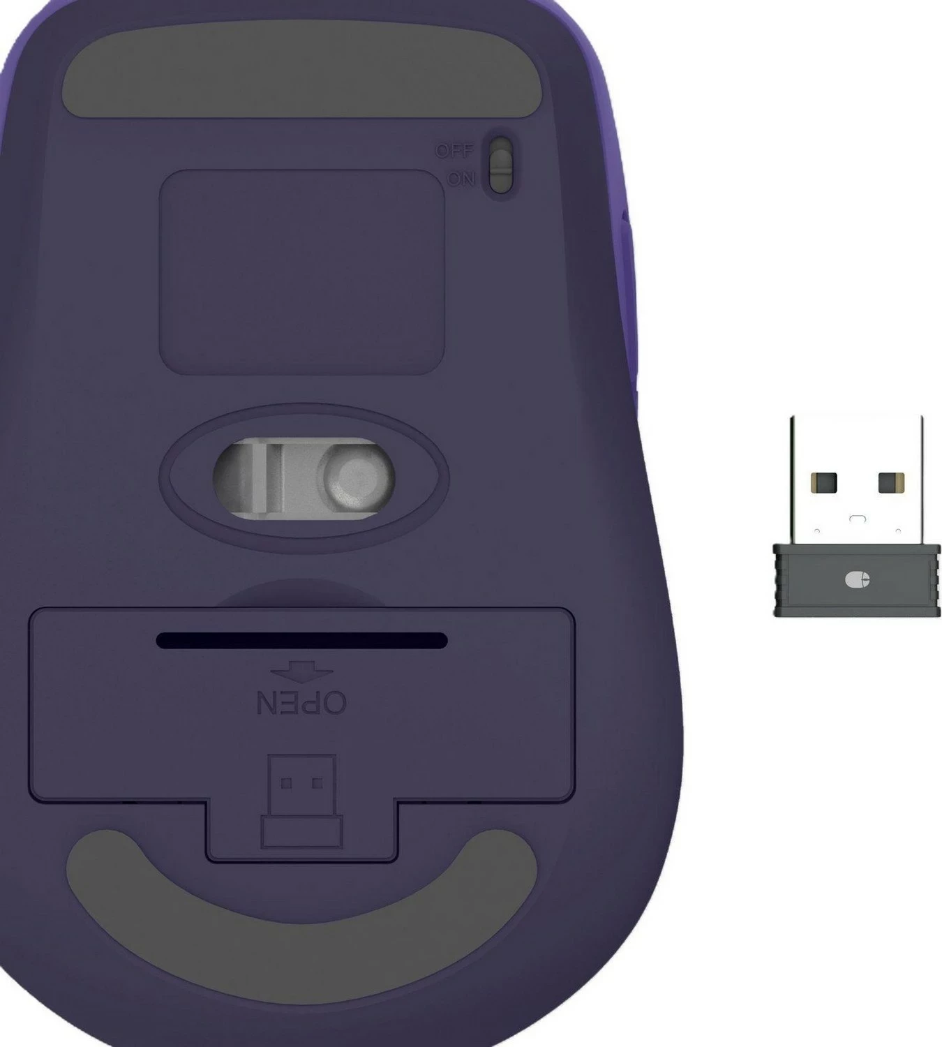 Maus Hama WM-450, wireless, laser, 1600 DPI, purple
