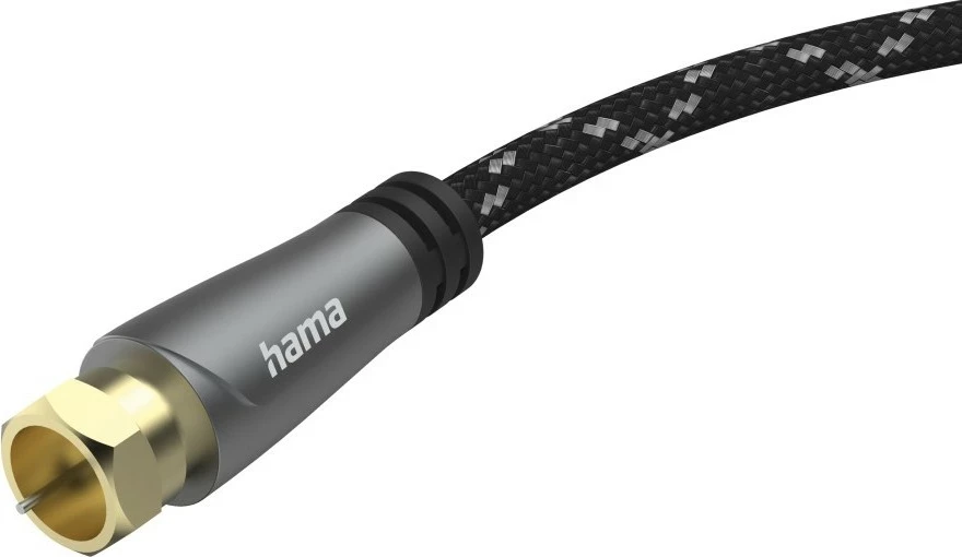 Kabllo antene Hama 1.5m, F-F, e bardhë, majat me ar