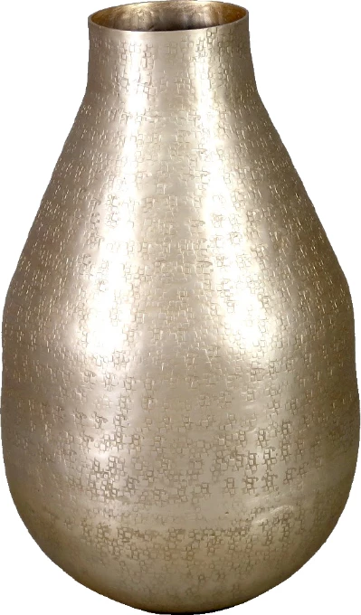 Vazo DAHLIA, alumin, ngjyrë shampanjë, 21x21x34 cm