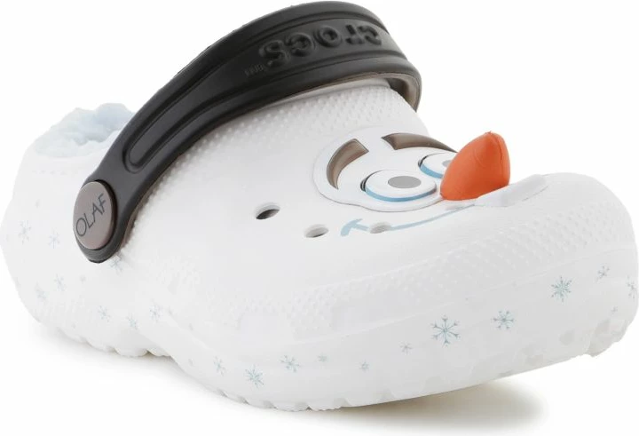 Papuqe për fëmijë Crocs Frozen Olaf, të bardha