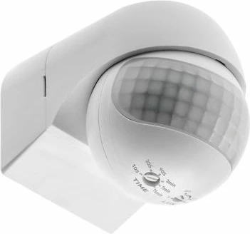 Sensor lëvizjeje IR GTV CR-CR13000-00, montim në mur 180°, IP44, 220-240V, i bardhë