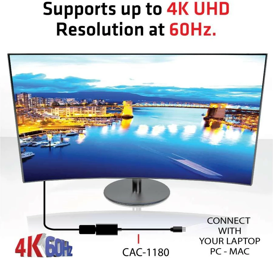 Adapter Club3D Mini DisplayPort në HDMI 2.0b HDR 4K60Hz, i zi