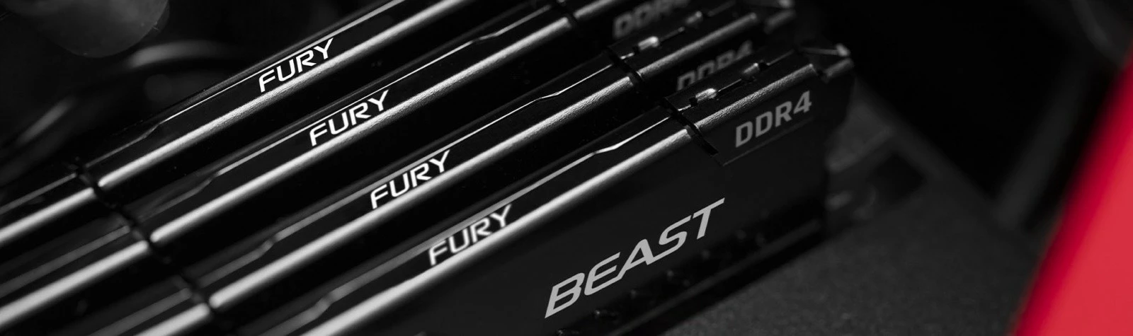 RAM Memorje Kingston FURY Beast DDR4, 8GB, 3200MHz, CL16, e zezë