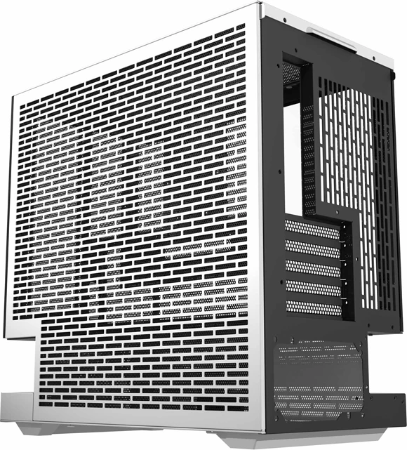 Kasë Darkflash F1 midi tower, M-ATX/ITX, x3 HDD + x3 SSD, panel xham i temperuar, USB-A 3.0 x2/USB-C, e bardhë, set me 6 ventilatorë ARGB