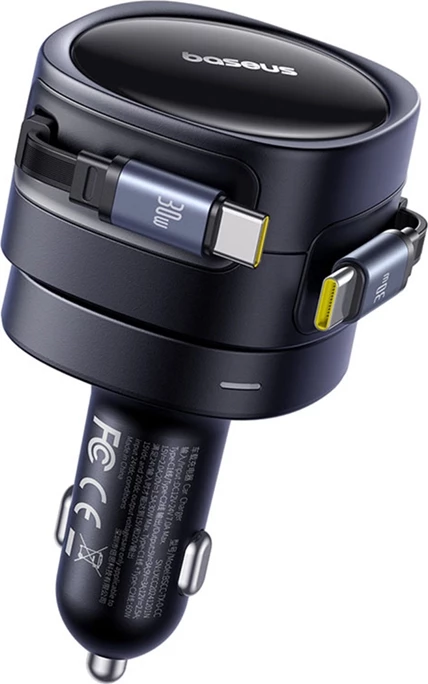 Karikues veture Baseus Enjoyment Max me 2 kabllo USB-C, 60W, Zi