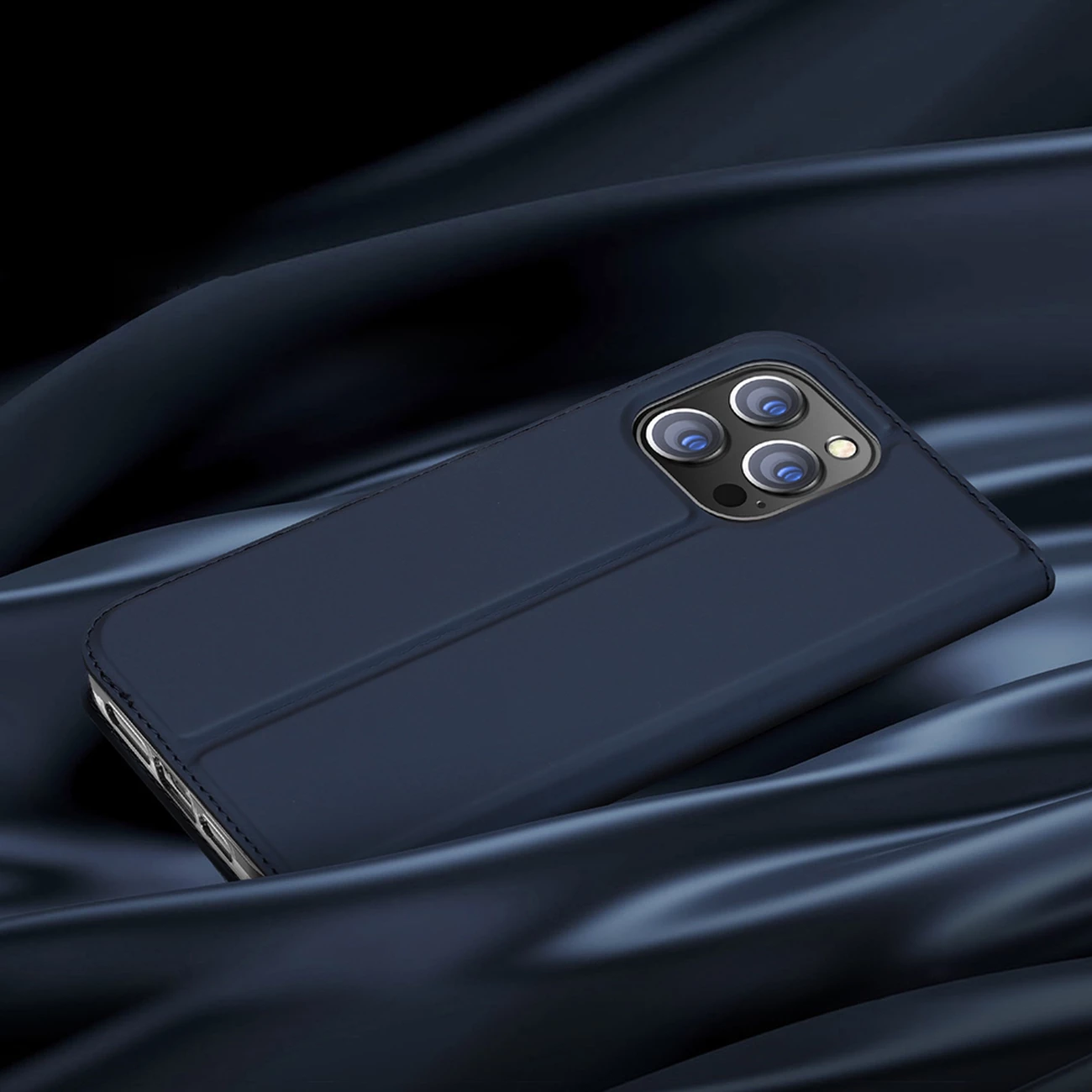 Mbështjellës Dux Ducis Skin Pro për iPhone 14 Pro, me kapak, Kaltër