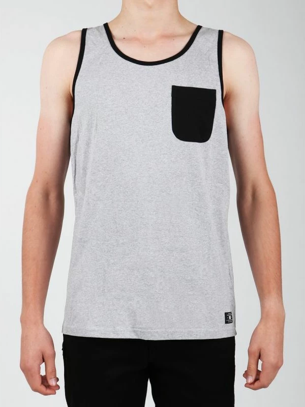 Maicë pa menge për meshkuj DC, gri