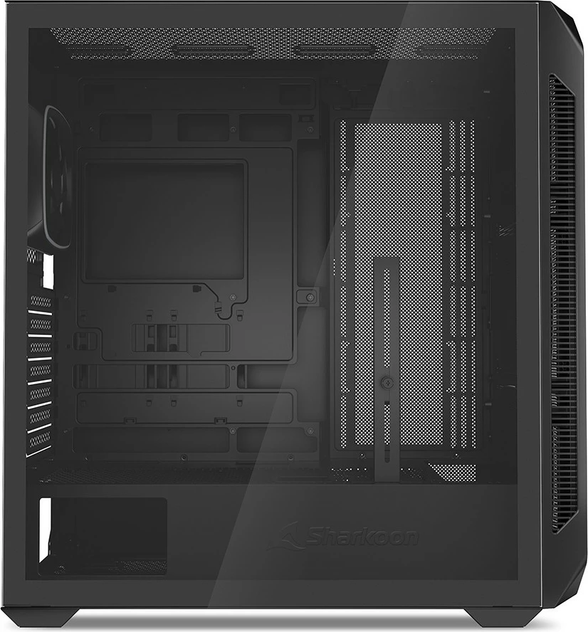 Kasë Sharkoon AK5M RGB, Midi Tower, xham i temperuar, RGB, e zezë