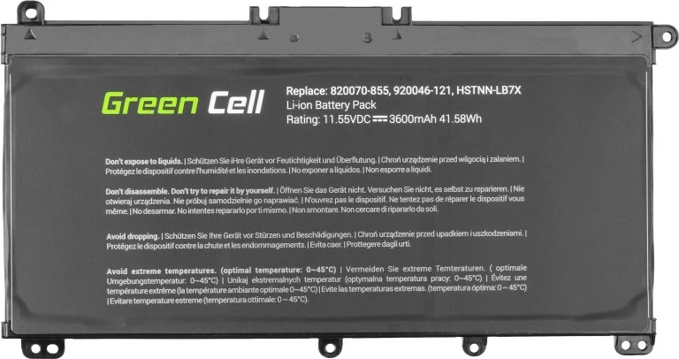 Bateri Green Cell HP145 për HP Pavilion 15-CC, 11.55V, 3600mAh, e zezë